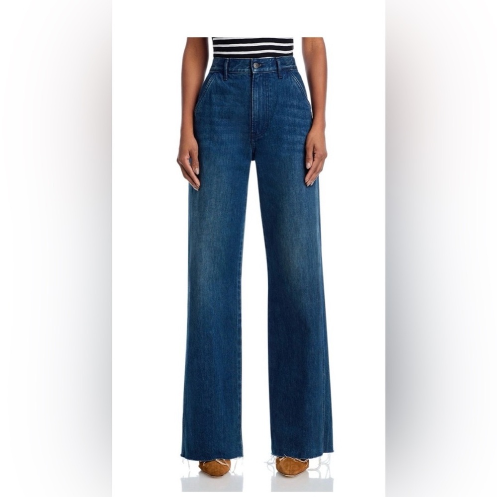 Veronica Beard Dark Blue Wide Leg Jeans - Picture 10 of 16